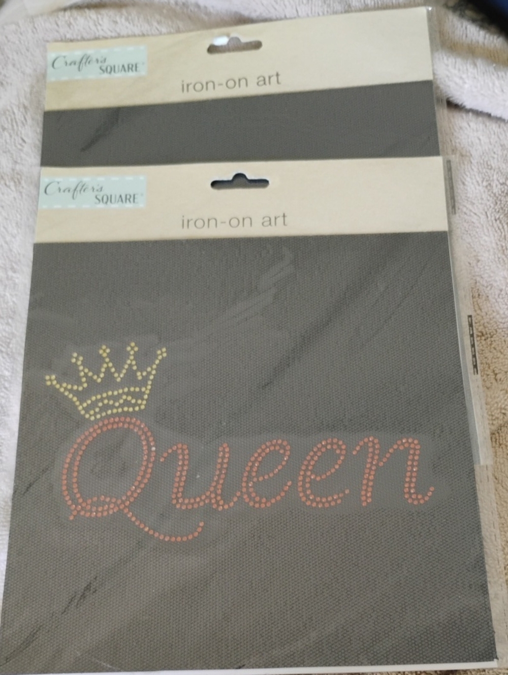 Set Of 2 Queen Iron On Transfers